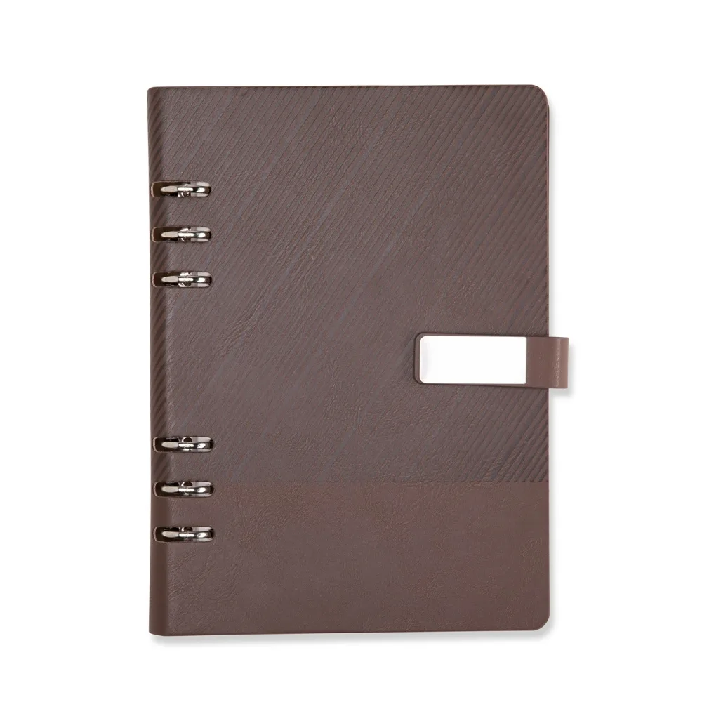 Caderno Fichário Couro Sintético